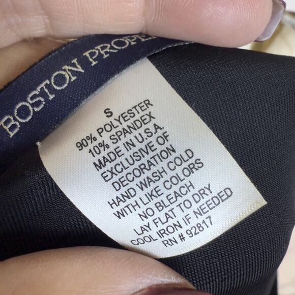 Boston Proper women's sz. small Velour black boho deep v neck blouse lace - Picture 7 of 8